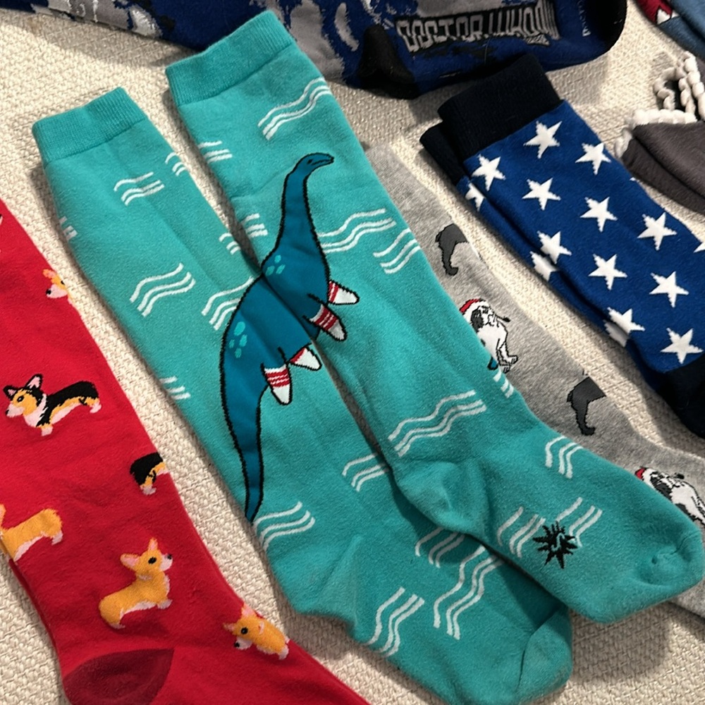 🦕 Brontosaurus high crew/low knee socks, Women’s Size 8.5-11 *FINAL PRICE*